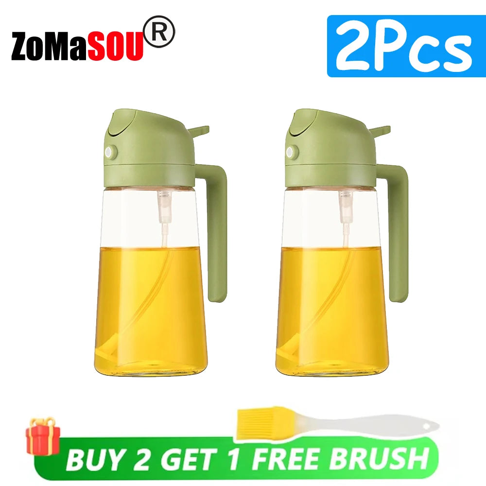 2-in-1 Oil Sprayer & Pourer Bottle for Cooking and BBQ