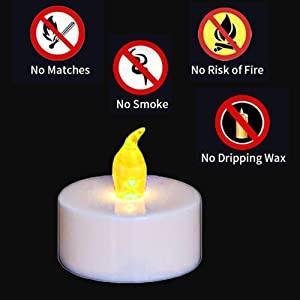 24Pcs Flameless LED Tea Light Candles – Warm White Wishing Candle Set for Holiday Decor