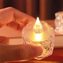 Flameless LED Light Candle LED Crystal Candle Light Transparent Shell Electronic Night Lamp Dating Party Holiday Home Decoration