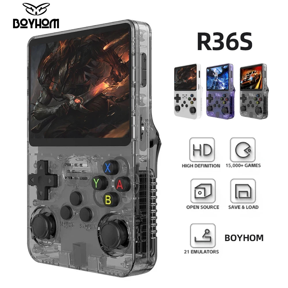 R36S Retro Handheld Game Console 128GB – 3.5" IPS Screen Linux System Portable Gaming Console with 64GB/128GB Games