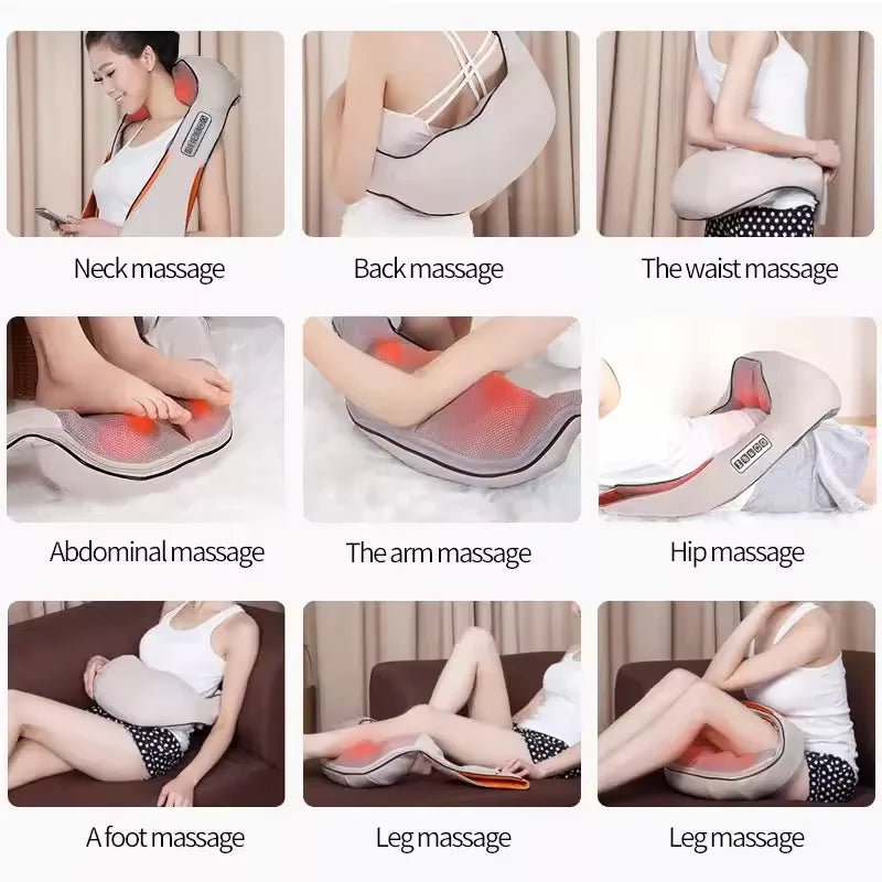 U-Shaped Shiatsu Electric Back & Neck Massager with Heat – Spain Shipping