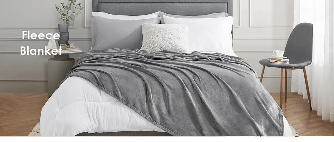 Homesol® Silky Fleece Blanket – Super Soft & Warm for Bed, Sofa, and Armchair