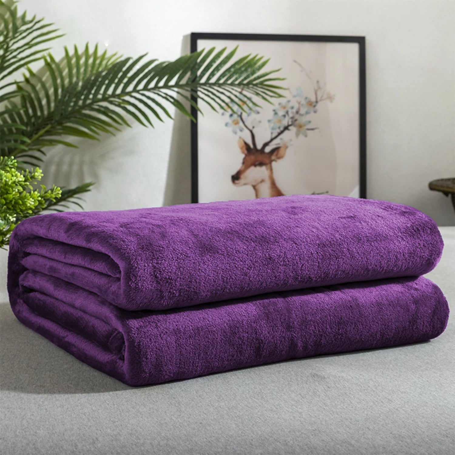 Greatoyar Flannel Sofa & Bed Blanket – Lightweight, Extra Warm Winter Throw