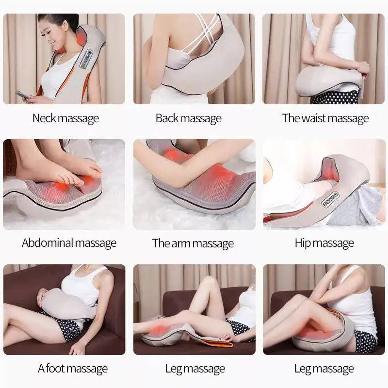 U-Shaped Shiatsu Electric Back & Neck Massager with Heat – Spain Shipping
