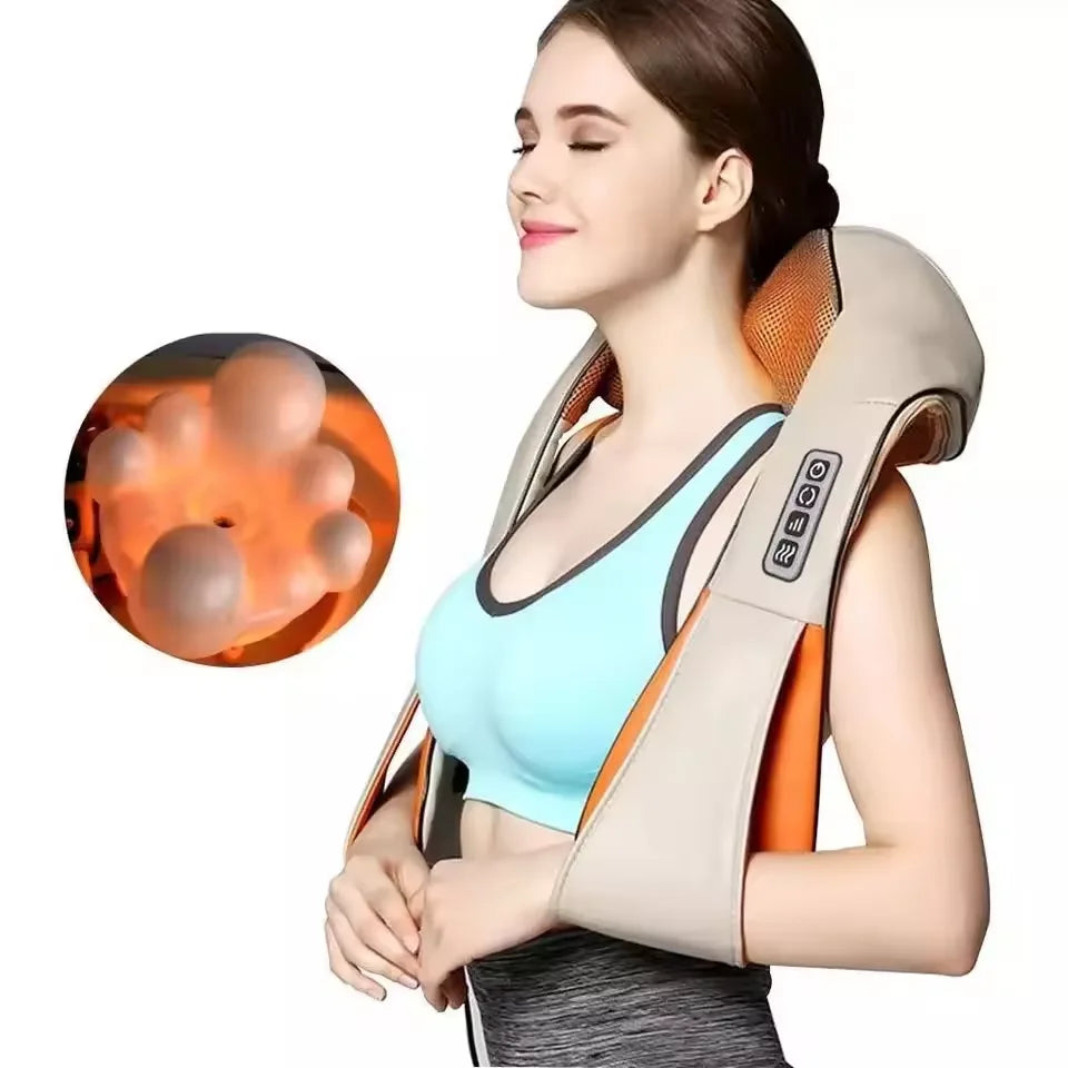 U-Shaped Shiatsu Electric Back & Neck Massager with Heat – Spain Shipping