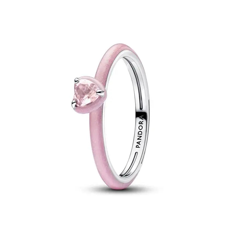Pandora Heart Pink Chakra Ring – Sterling Silver Love Energy Healing Jewelry