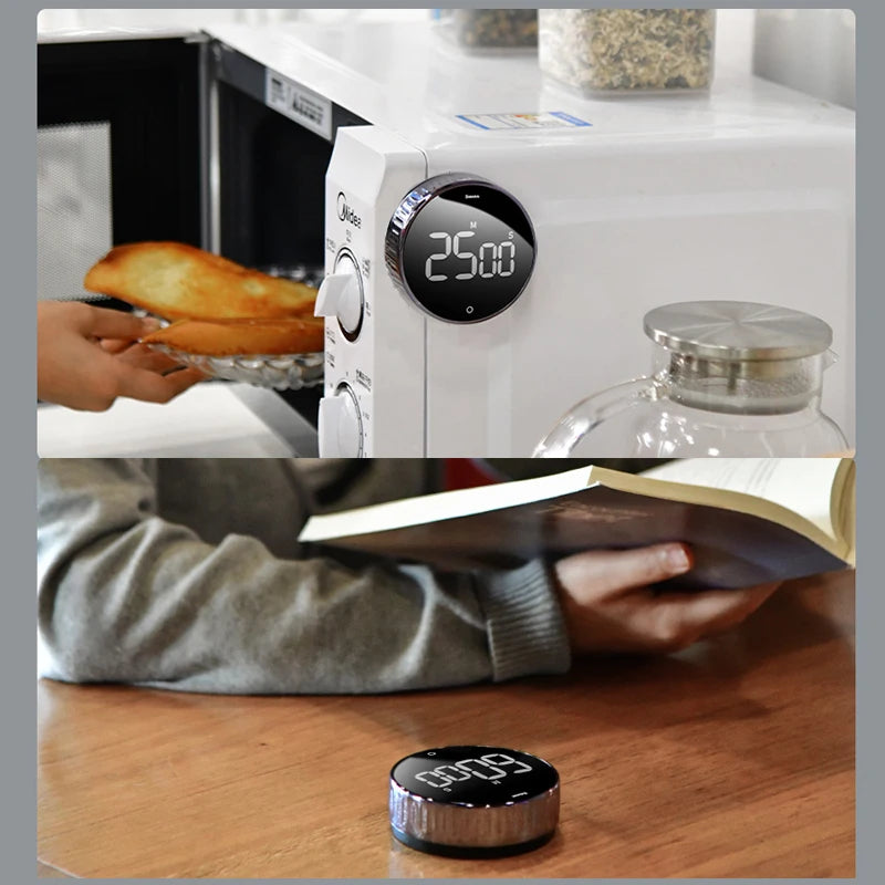 Baseus Magnetic Kitchen Timer – Digital & Mechanical Countdown Alarm