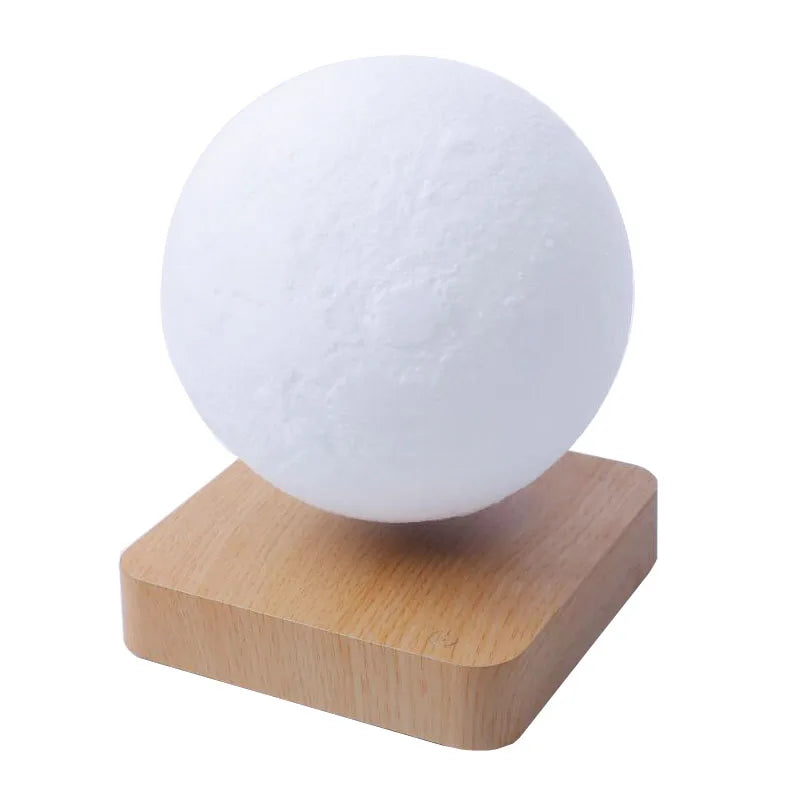 New 3D Printing LED Night Light Creative Touch Magnetic Levitation Moon Lamps 3 Colors Rotating Floating Atmosphereesk Lamp Gift