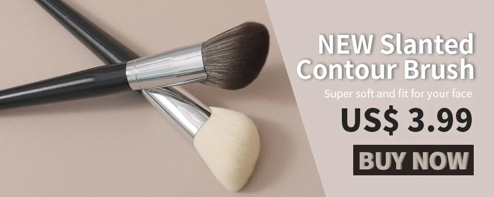 "OVW Professional Makeup Brush Set – Goat Hair Powder, Blush, Eyeshadow & Foundation Brushes