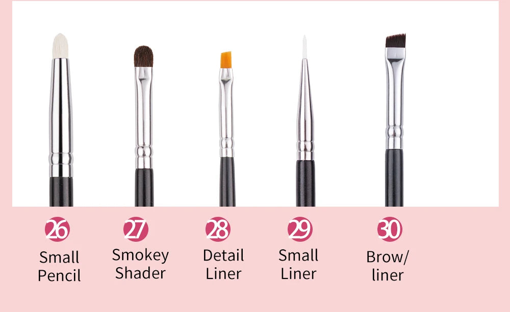 BEILI Black Makeup Brush Set – Professional Natural Goat Hair Brushes for Foundation, Powder & Eyeshadow