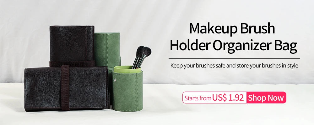 "OVW Professional Makeup Brush Set – Goat Hair Powder, Blush, Eyeshadow & Foundation Brushes