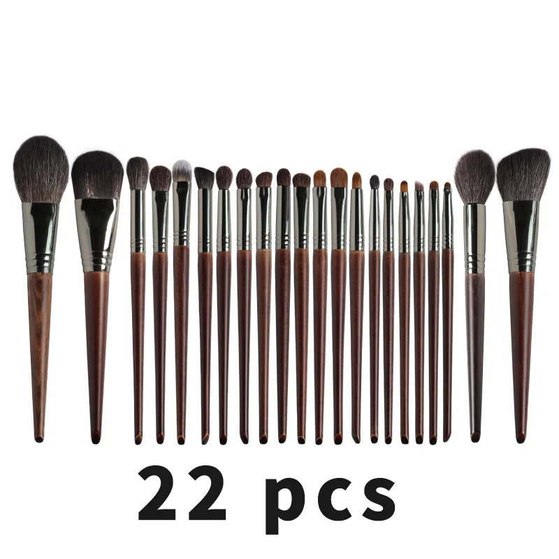 "OVW Professional Makeup Brush Set – Goat Hair Powder, Blush, Eyeshadow & Foundation Brushes