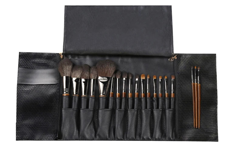 "OVW Professional Makeup Brush Set – Goat Hair Powder, Blush, Eyeshadow & Foundation Brushes