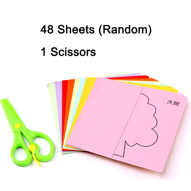 Kids Paper-Cut Craft Set – Safe Scissor Skills Activity Book & Preschool Art Kit