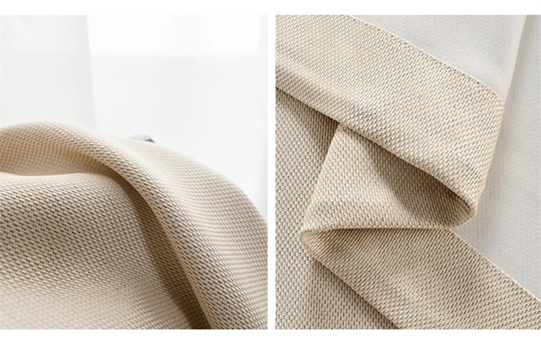 310cm Custom Blackout Cotton Linen Curtains – 80% Thickened Luxury Window Drapes