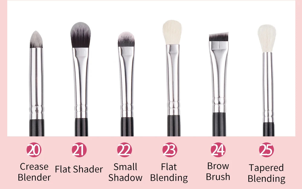 BEILI Black Makeup Brush Set – Professional Natural Goat Hair Brushes for Foundation, Powder & Eyeshadow