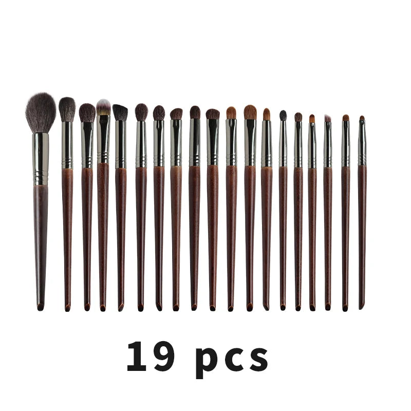 "OVW Professional Makeup Brush Set – Goat Hair Powder, Blush, Eyeshadow & Foundation Brushes