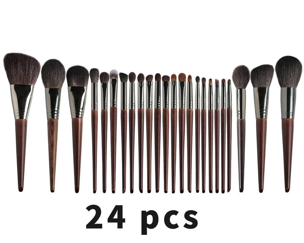 "OVW Professional Makeup Brush Set – Goat Hair Powder, Blush, Eyeshadow & Foundation Brushes