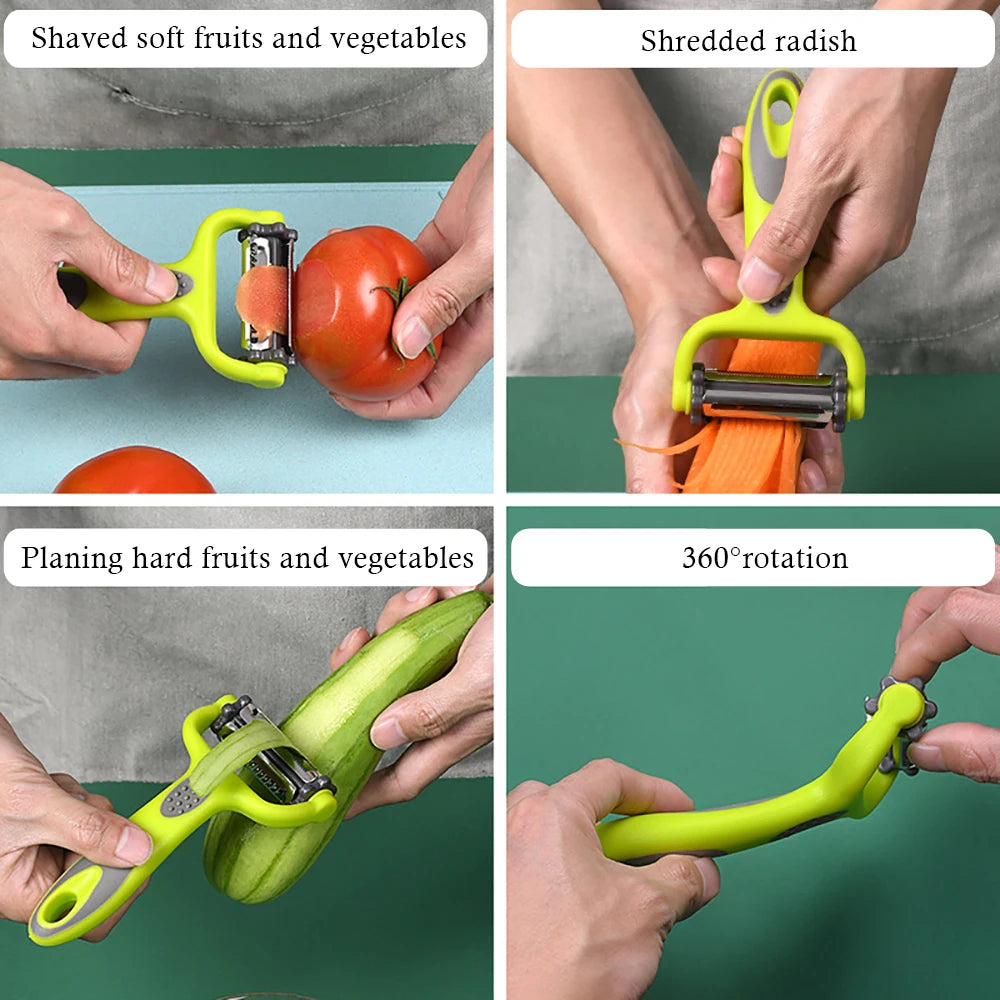 3-in-1 Rotary Peeler Vegetable Fruit Slicer & Grater