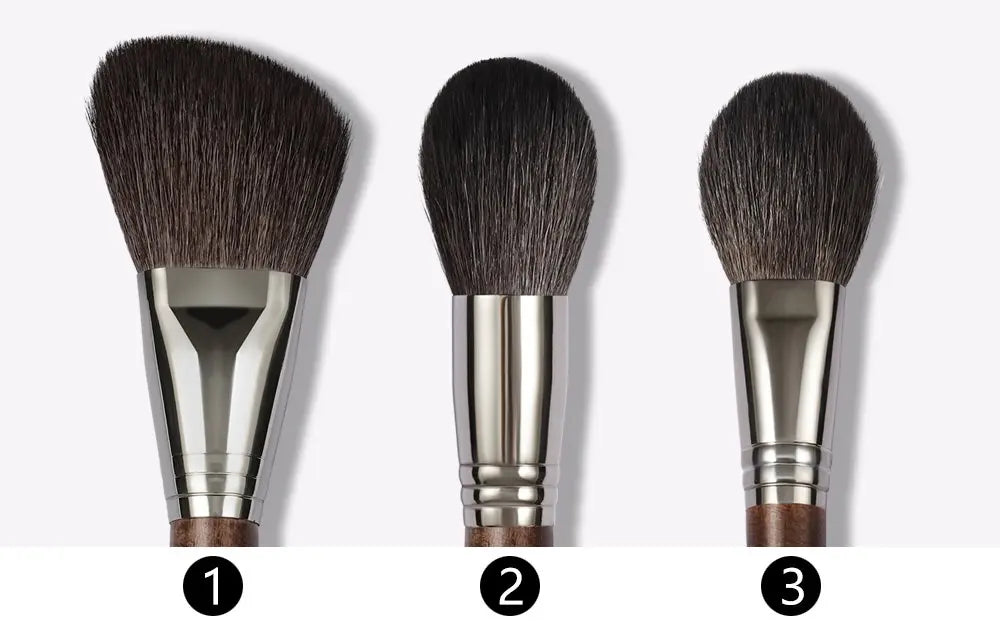 "OVW Professional Makeup Brush Set – Goat Hair Powder, Blush, Eyeshadow & Foundation Brushes