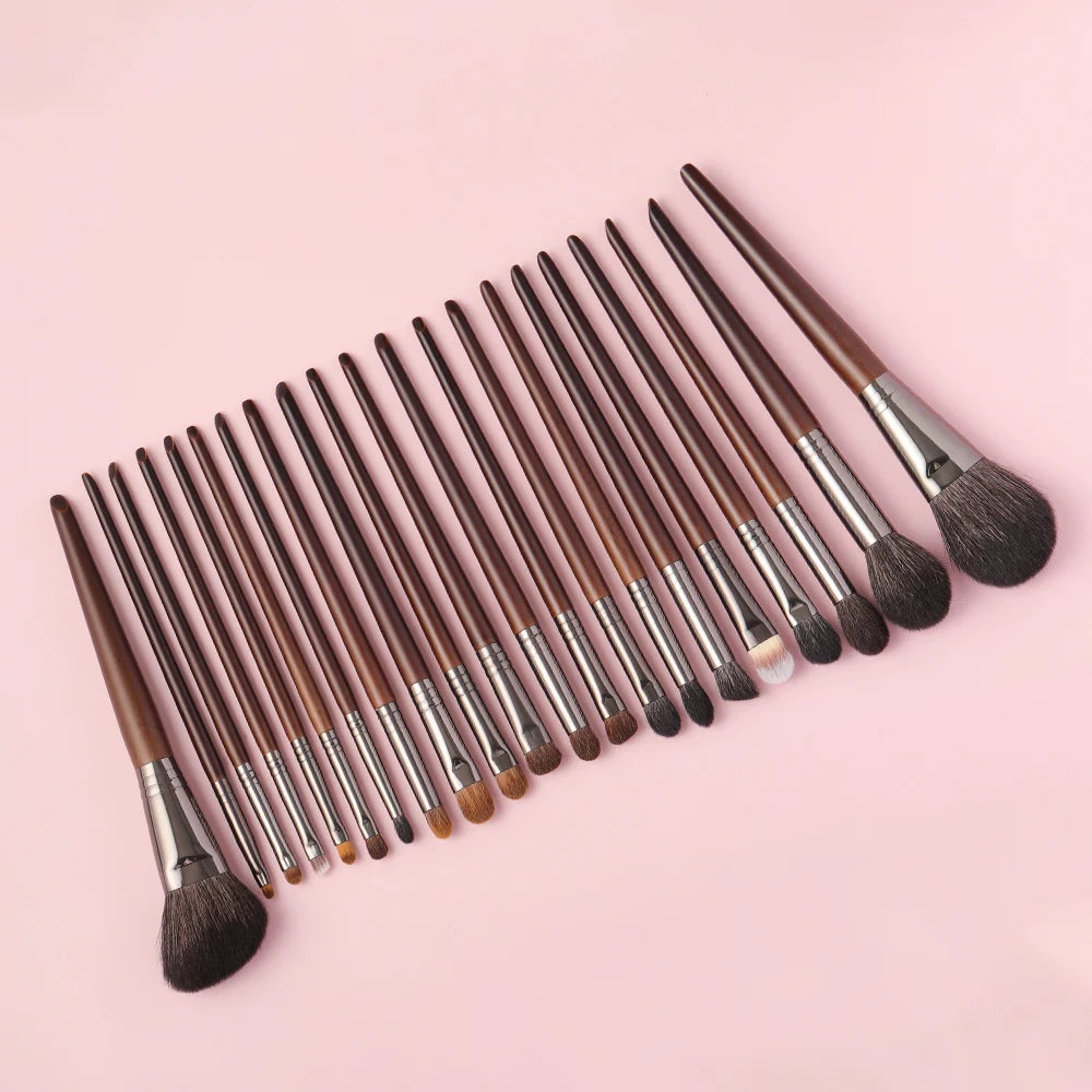 "OVW Professional Makeup Brush Set – Goat Hair Powder, Blush, Eyeshadow & Foundation Brushes