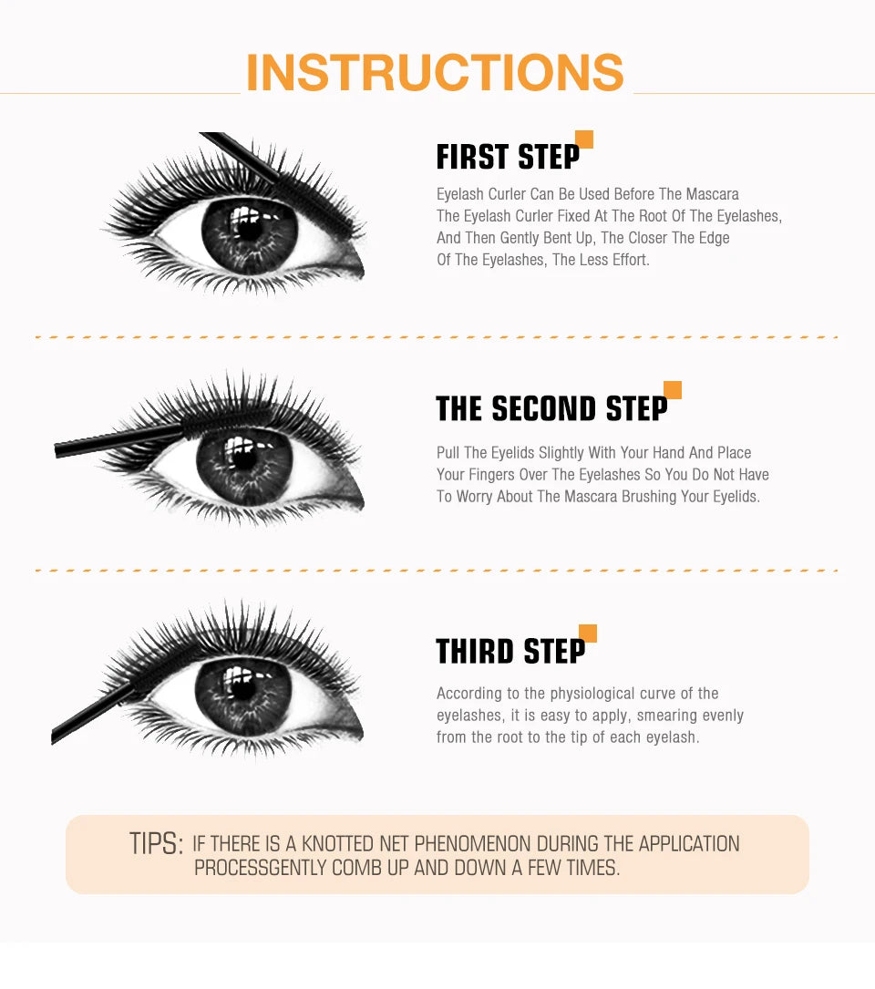 O.TWO.O 3D Mascara – Lengthening Black Lash Eyelash Extension, Long-Wearing Gold Color Brush