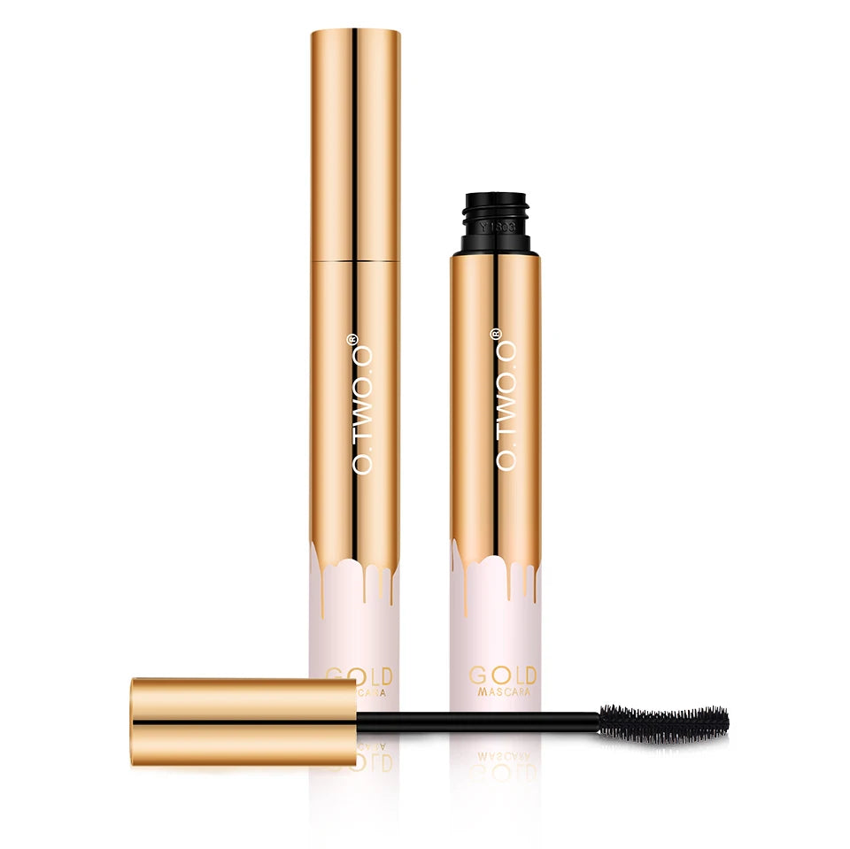 O.TWO.O 3D Mascara – Lengthening Black Lash Eyelash Extension, Long-Wearing Gold Color Brush