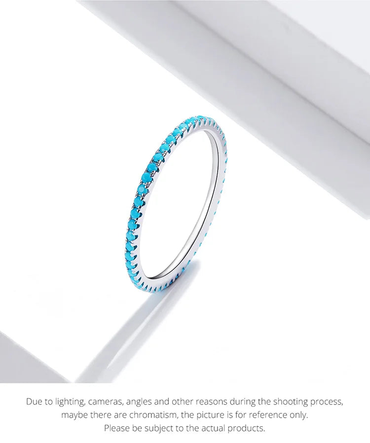 BAMOER 925 Sterling Silver Stackable Rings – Gold-Plated Simulated Diamond CZ Eternity Bands for Women