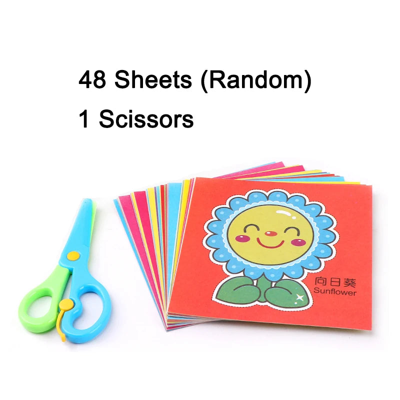 Kids Paper-Cut Craft Set – Safe Scissor Skills Activity Book & Preschool Art Kit