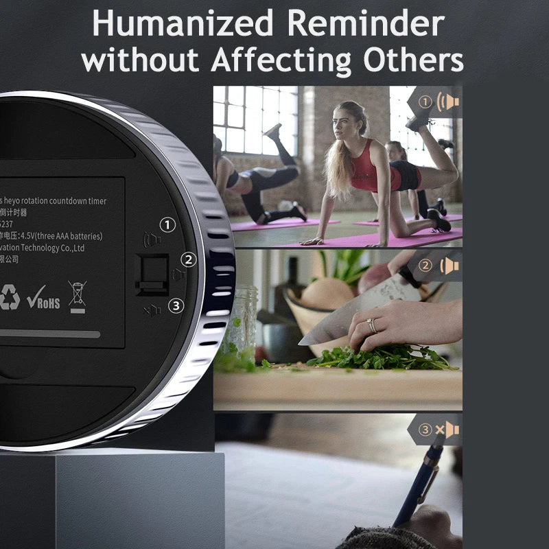 Baseus Magnetic Kitchen Timer – Digital & Mechanical Countdown Alarm