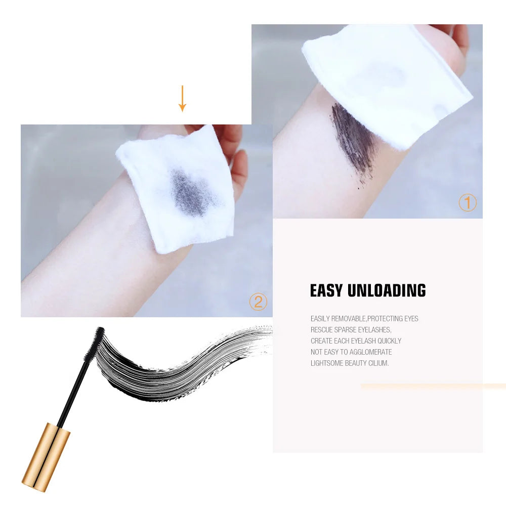 O.TWO.O 3D Mascara – Lengthening Black Lash Eyelash Extension, Long-Wearing Gold Color Brush