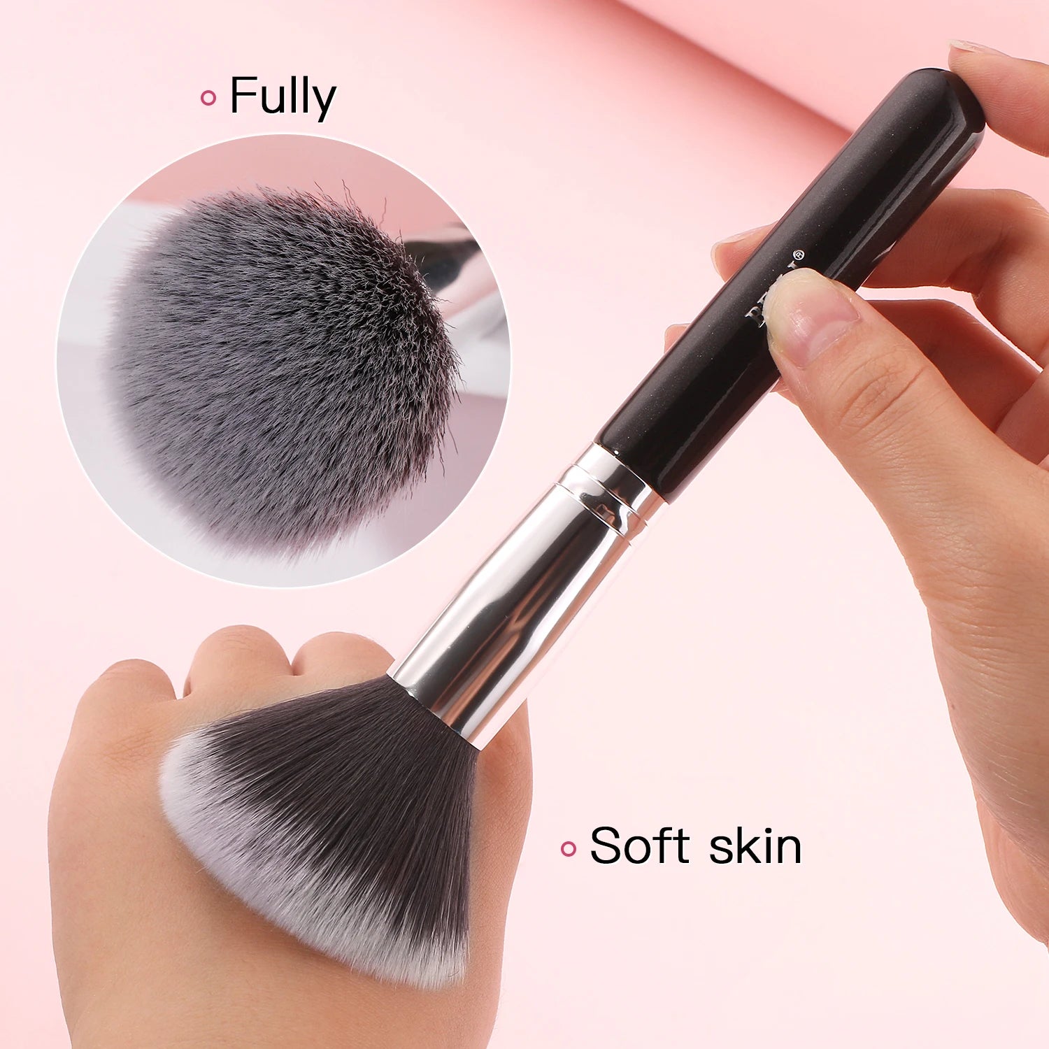 BEILI Black Makeup Brush Set – Professional Natural Goat Hair Brushes for Foundation, Powder & Eyeshadow