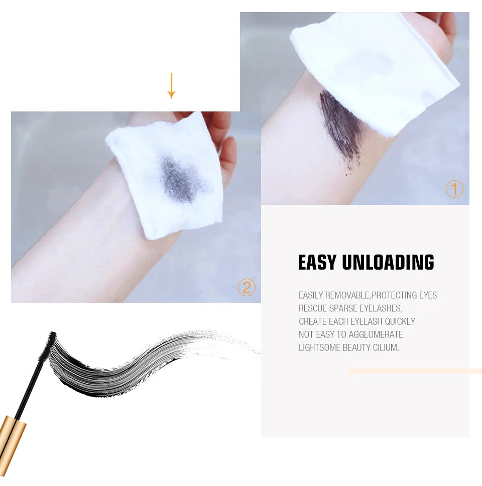 O.TWO.O 3D Mascara – Lengthening Black Lash Eyelash Extension, Long-Wearing Gold Color Brush