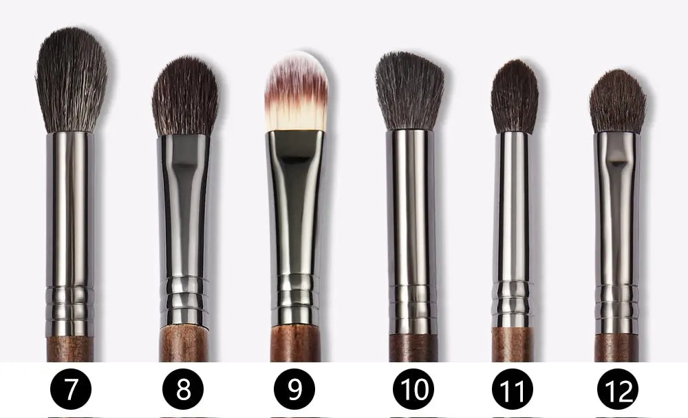 "OVW Professional Makeup Brush Set – Goat Hair Powder, Blush, Eyeshadow & Foundation Brushes
