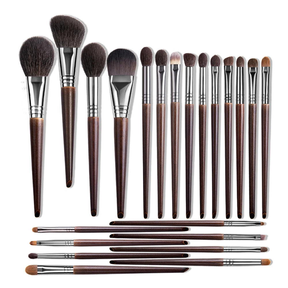 "OVW Professional Makeup Brush Set – Goat Hair Powder, Blush, Eyeshadow & Foundation Brushes