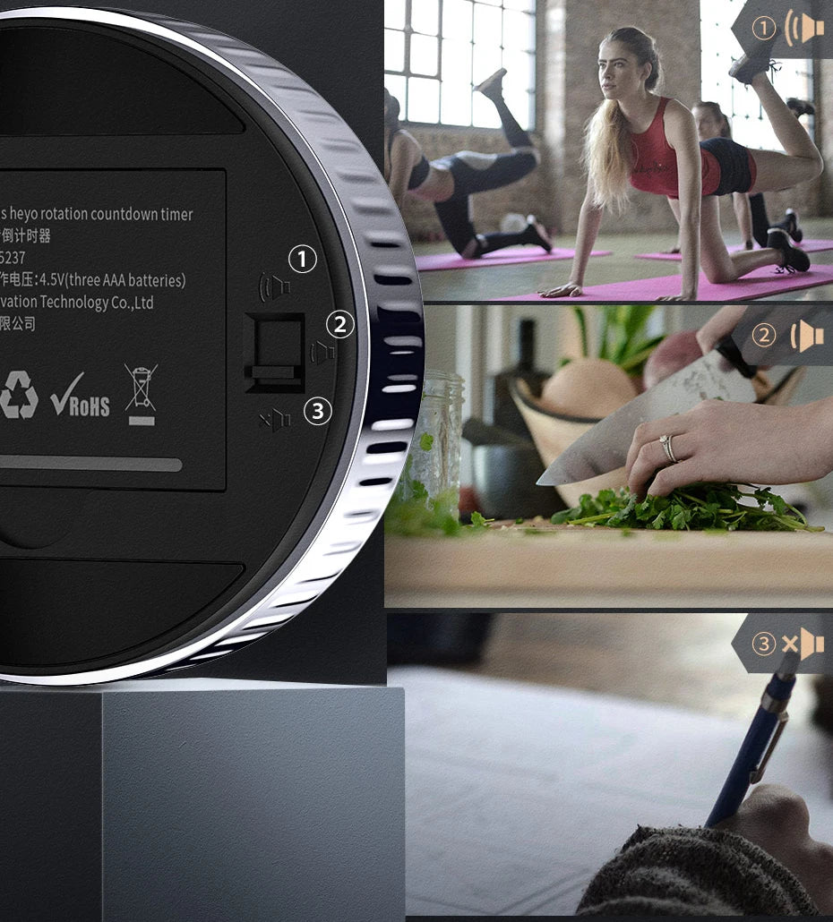 Baseus Magnetic Kitchen Timer – Digital & Mechanical Countdown Alarm