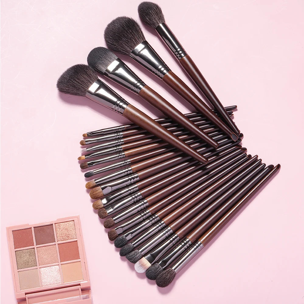 "OVW Professional Makeup Brush Set – Goat Hair Powder, Blush, Eyeshadow & Foundation Brushes