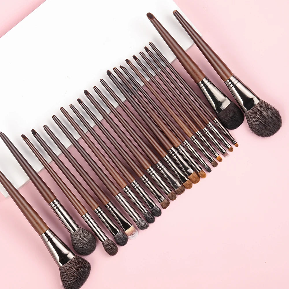 "OVW Professional Makeup Brush Set – Goat Hair Powder, Blush, Eyeshadow & Foundation Brushes