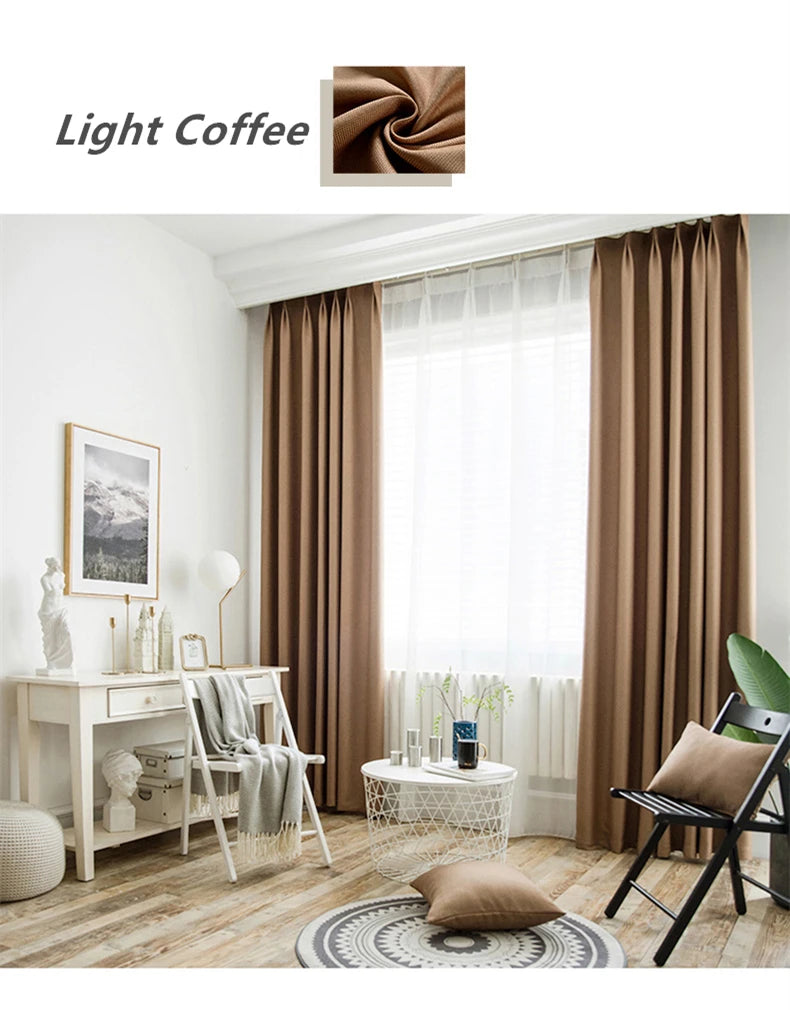 310cm Custom Blackout Cotton Linen Curtains – 80% Thickened Luxury Window Drapes