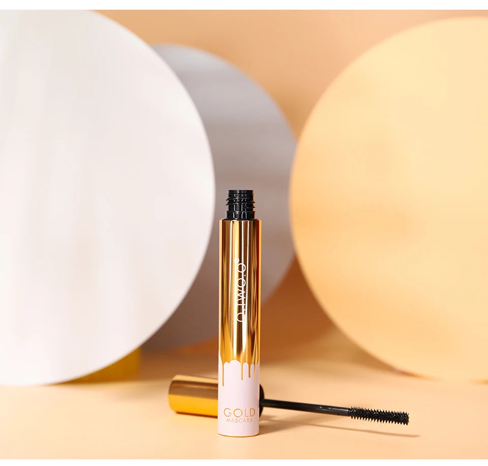 O.TWO.O 3D Mascara – Lengthening Black Lash Eyelash Extension, Long-Wearing Gold Color Brush