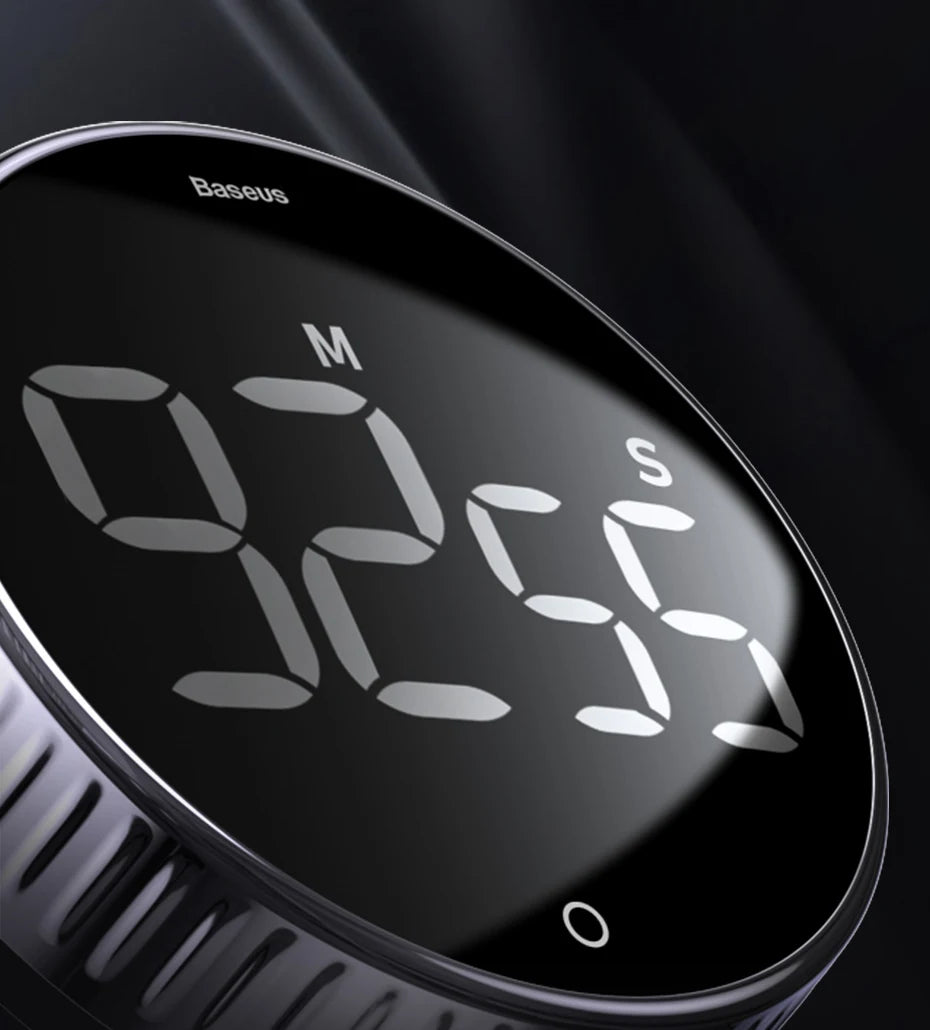 Baseus Magnetic Kitchen Timer – Digital & Mechanical Countdown Alarm