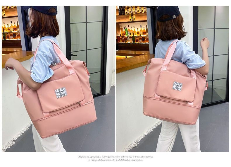 Foldable Travel Bag Female Portable Large Capacity Maternity Storage Short DistanceTravel Duffel Swim Fitness Bag Bolsos Grandes