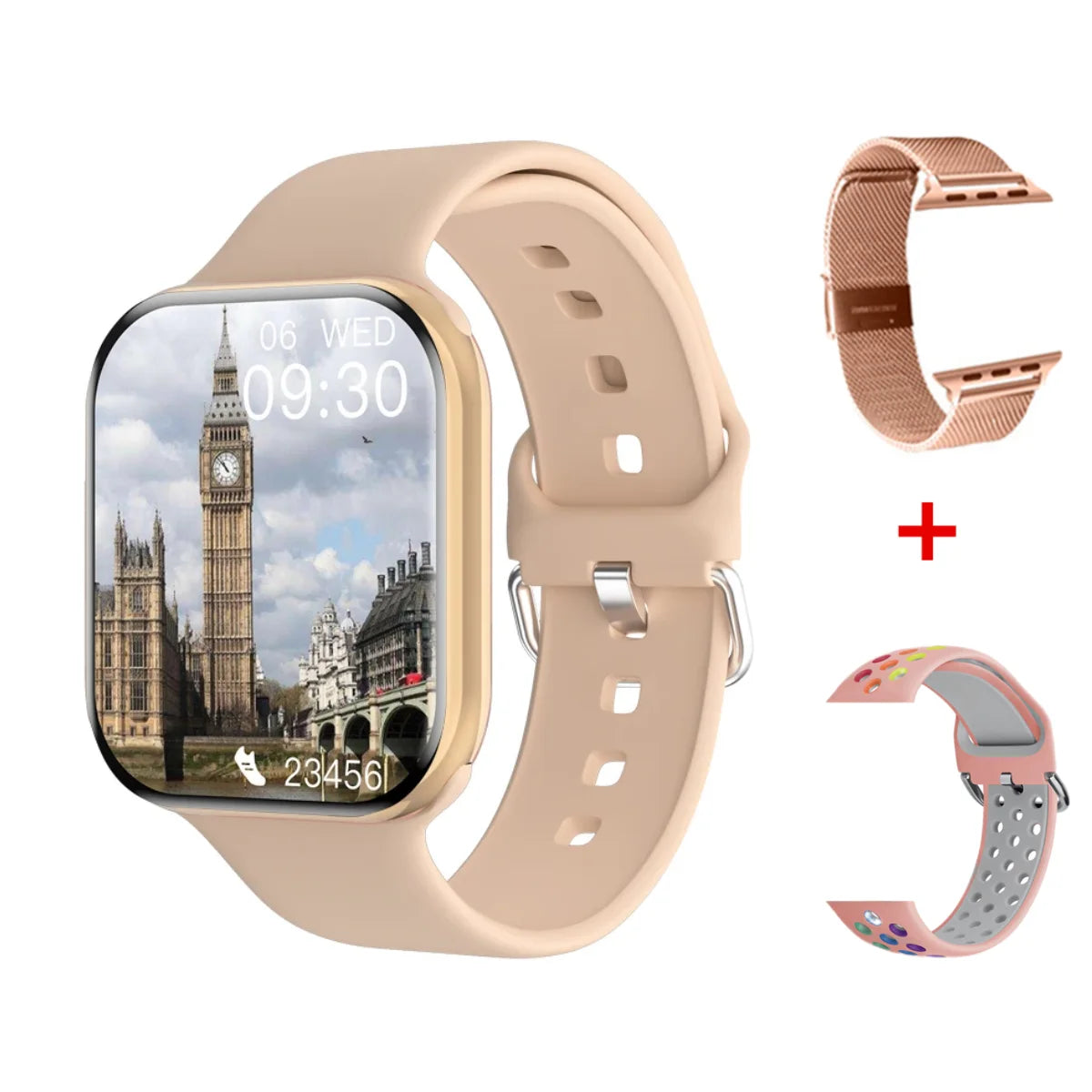 New 2025 Apple GPS Watch 10 – AMOLED Smartwatch with NFC, Bluetooth Calling, Music Memory & Waterproof Fitness Tracker
