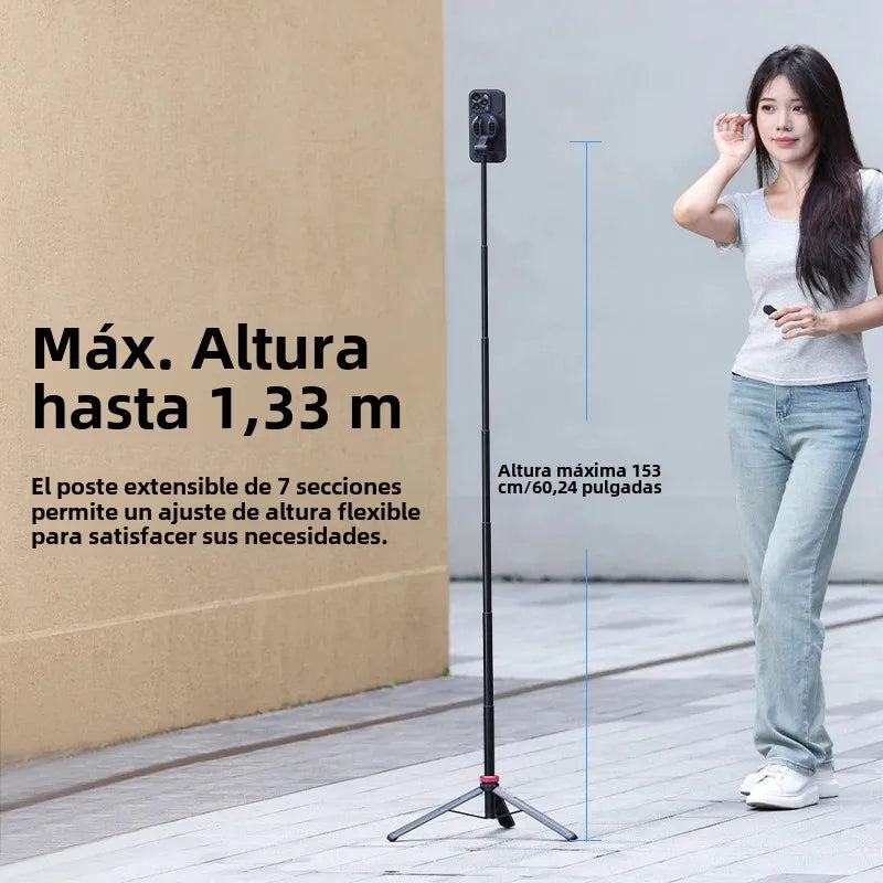 Ulanzi MT-84 1.53M Magsafe Selfie Stick Tripod Bluetooth Remote for iPhone 16/15 Vlog