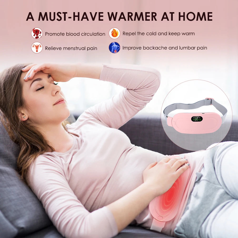 Rechargeable Heated Menstrual Waist Massager for Women