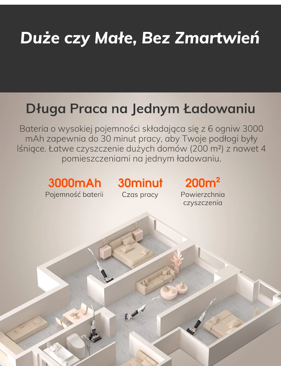 ILIFE W90 Cordless Wet & Dry Smart Vacuum Mop – 5500Pa Suction, 1-Min Self-Cleaning, Dual Water Tank