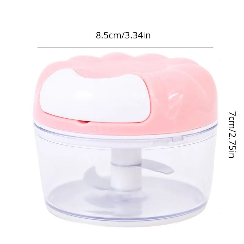 Manual Garlic Masher Hand Pull Blender Kitchen Tool Blue/Pink