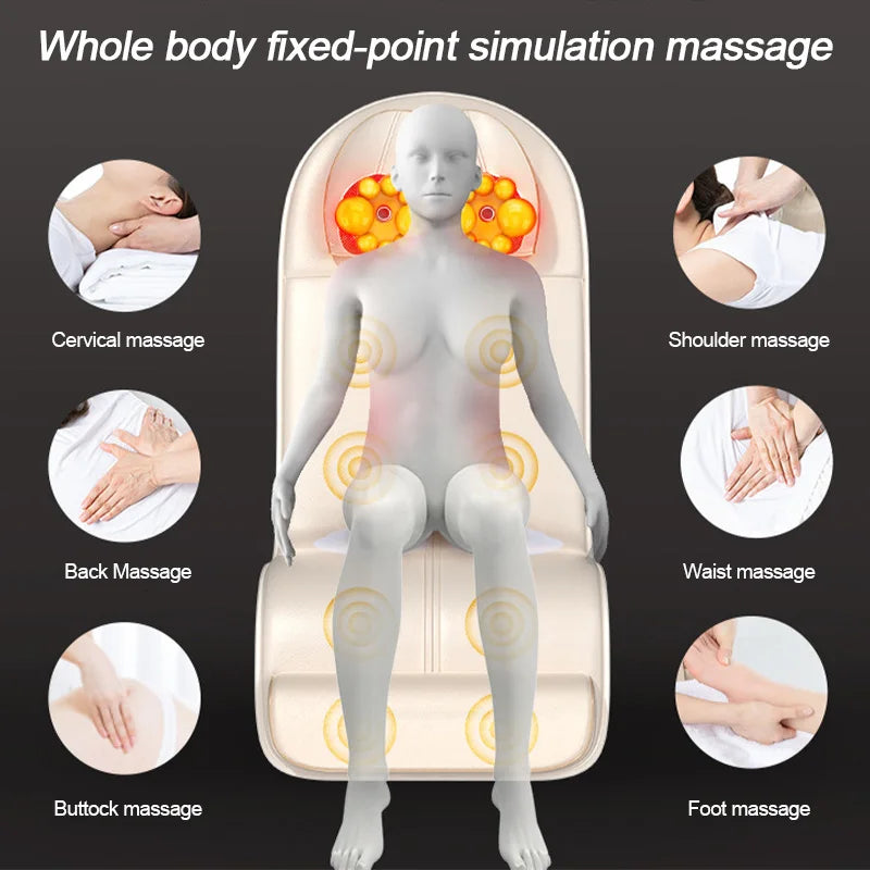 Cervical and Lumbar Massage Cushion Home Full Body SPA Massage Cushion Constant Temperature hot Compress Massage Cushion