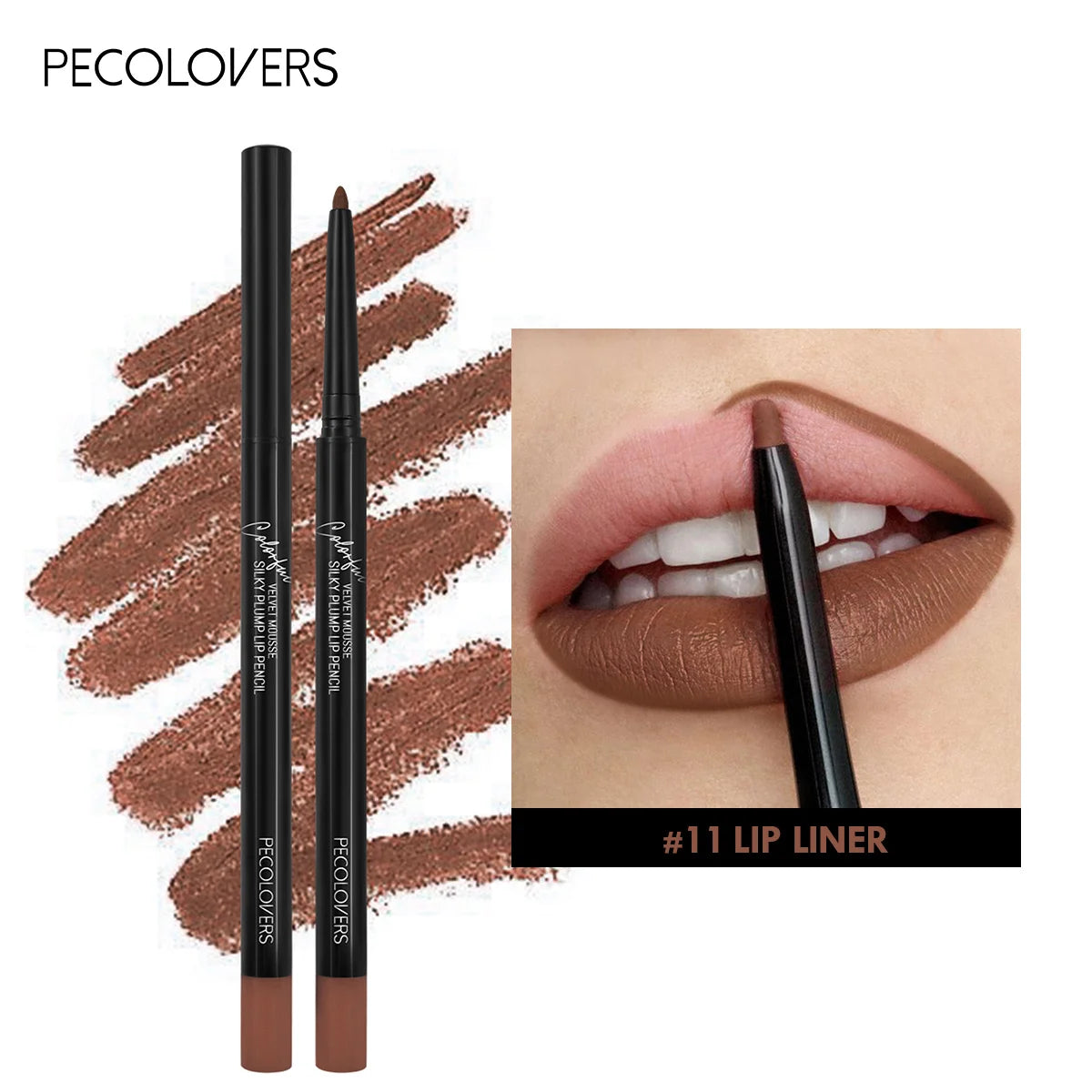 Waterproof Matte Lipliner Pencil – Red Contour Lipstick, Long-Lasting, Non-Stick & Moisturizing (12 Colors)