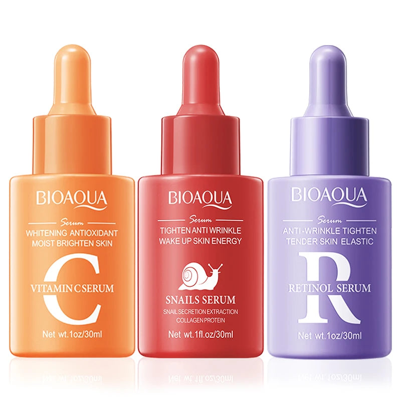 BIOAQUA Vitamin C Retinol Hyaluronic Acid Serum – Moisturizing, Brightening & Firming Facial Essence
